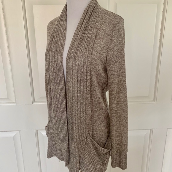 OPEN DRAPE OATMEAL HEATHER MARLED BEIGE TAN - Picture 2 of 6